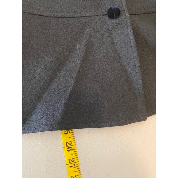 NWT Evan Picone Black Skirt Suit Velvet Collar Button Detail Size 12 - Picture 6 of 16